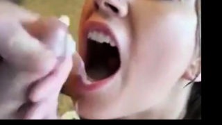 Amateur bj handjob and great swallow