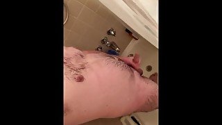 Jerking in the shower