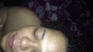 Bbw takes cumshot to face