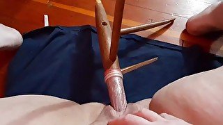 Broken chair leg #13- Masterbating on my period, up close and legs view