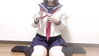  【amateur】Female student masturbating with a nipple♡