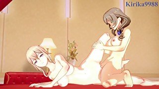 Jean Gunnhildr and Lisa Minci have intense futanari sex in the bedroom. - Genshin Impact Hentai