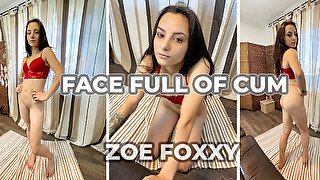 Skinny Brunette Quick Fuck With Face Full Of Cum - Pov Quickie Facial - Zoe Foxxy