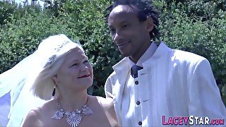 Granny Takes Black Male Stick - Old Bride Interracial Sex