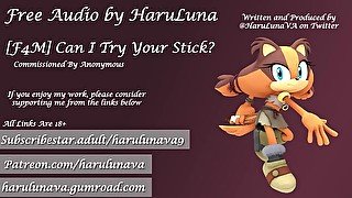 18+ Erotic Sonic Audio ft Sticks - Can I Try Your Stick?