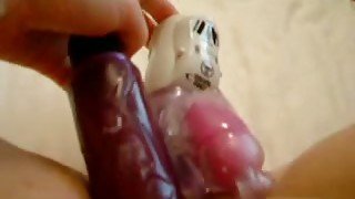 Admirable close up vid with me fucking my vag with two dildos