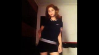 Young teen strip tease