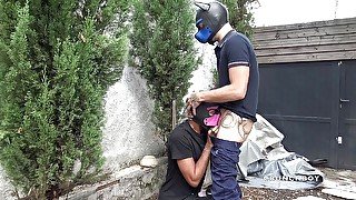 Amoing Exhib with young boys inpuppy fucking bareback in the garden