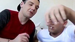 Brandon and Ryan smoke cigars and suck cock in position 69