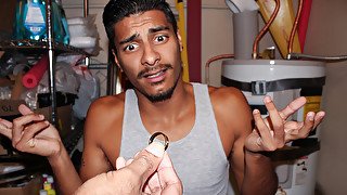 DILF ass fucks ebony gay lad in closeup cam kinks