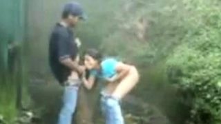 British Indian couple fuck in rain storm at hill station