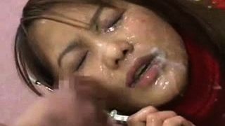 Curvaceous Japanese whore fucks for a facial cumshot