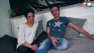 Skinny german real girlfriend try first time couple amateur casting