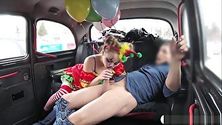 Gal In Clown Costume Fucked By The Driver For Free Fare