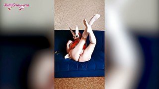 Incredibly sexy bunny fondles herself and bring to orgasm with vibrator