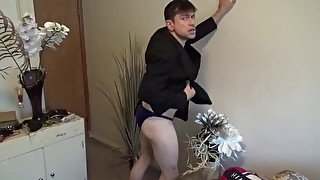 This Guy Dances Almost NAKED Touching Himself All Over!