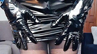 JessicaXD - Tight PVC Skirt Gloves