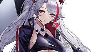 Hentai Anime JOI - Prinz Eugen Gives You Five Minutes To Cum (Quick JOI)