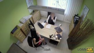 Loan4k. rich miss gets on her knees and blows dick of bank manager