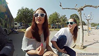 Big Tit Brunette Gets Fucked In Public