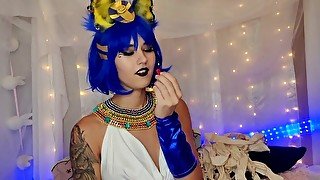 Ankha Swallows Goddess Sacrifices! FULL (Soft Vore, Neck Fetish)