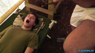 Big dick military anal sex with cum in mouth