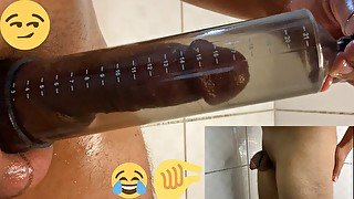 I used my penis pump to make my penis big and thick and it went from 12cm to 19cm