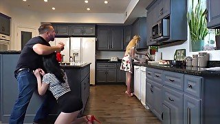 I Was Horny So I Fucked My Gfs Stepsis In The Kitchen