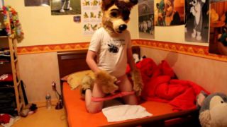 Cute dingo showing off and masturbates for you