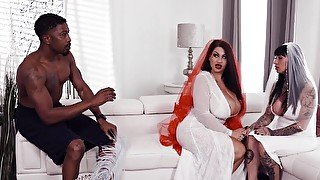 Alt BBW bride blacked by friend who has huge cock