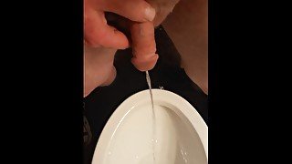 Pissing with hot moaning and talking