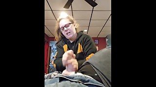 Claire Cannabrat jerks The Leperachauns big fat cock getting him ready for her content