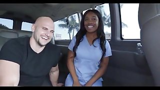 Hot black girl gets fucked hard