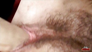 Horny brunette sucks and fucks hard cock