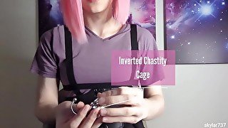 Putting on an Inverted Chastity Cage