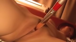 Asian redhead getting cunt teased sucks horny cock