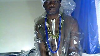 EROTIC GAY GLOSSY PLASTIC RAINCOAT TEASER