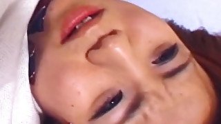 Good looking Asian teen Yuu Aoki got her hairy twat fingered a lot before sucking hard dick