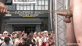 Bound in Public. Naked and humiliated in front of thousands of people