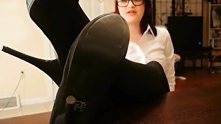 opaque nylon feet pov