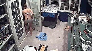 Unsecured security camera after jacuzzi