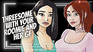 Threesome With Your Bicurious Roomie & Her Girlfriend [Cucking Your Roomie]  Audio Roleplay