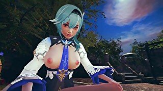 Genshin Impact futa Eula sex on a picnic Taker POV