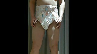 Asian Men Wearing a Diaper and Jerking off 01