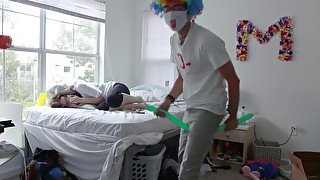 Sexy Balloon Popping Amateur Clown