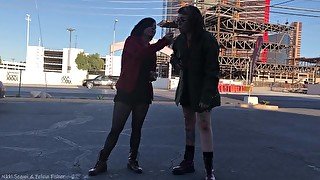 Daria and Jane Smoke Cigarettes in Vegas