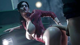 Resident Evil - Claire getting fucked in dark Parking lot