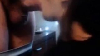 Hot girl sucks dick and smiles after getting a facial