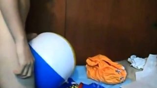 Inflatable toy play beach ball humping orgasm