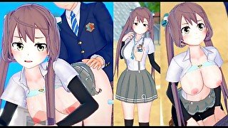 【エロゲーコイカツ！】艦これ 朝雲3DCG巨乳アニメ動画(艦隊これくしょん)[Hentai Game Koikatsu! Asagumo (Anime 3DCG Video)]